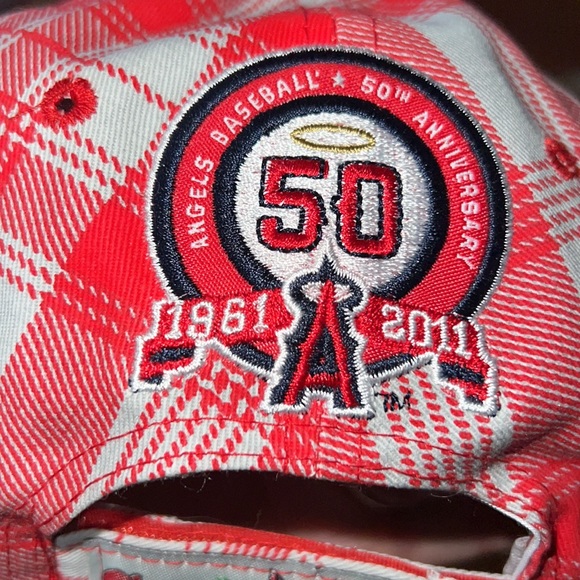 Angels 50th Anniversary 2011 MLB Plaid Flat-bill Baseball Cap Chronic Tacos - Picture 2 of 9